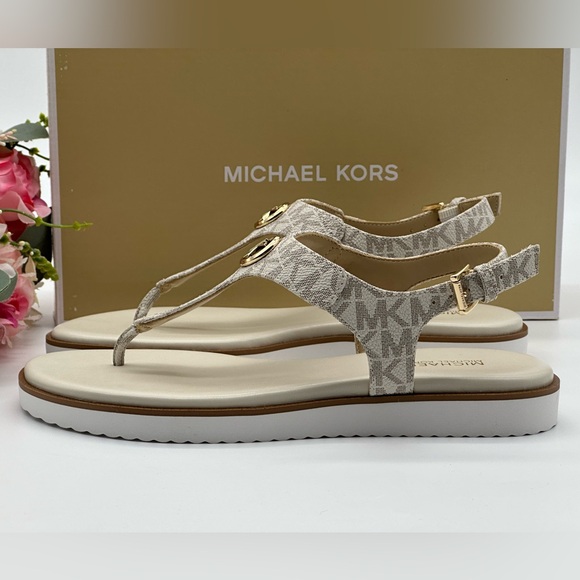 Michael Kors Vanilla Thong Sandals NIB - Picture 4 of 13